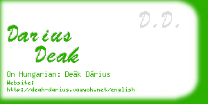 darius deak business card